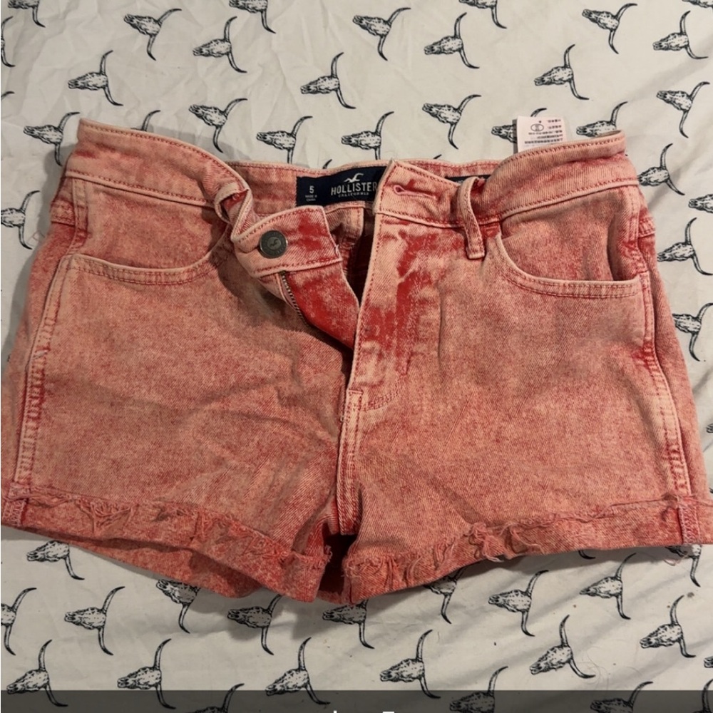 Hollister Women's Pink Denim Shorts